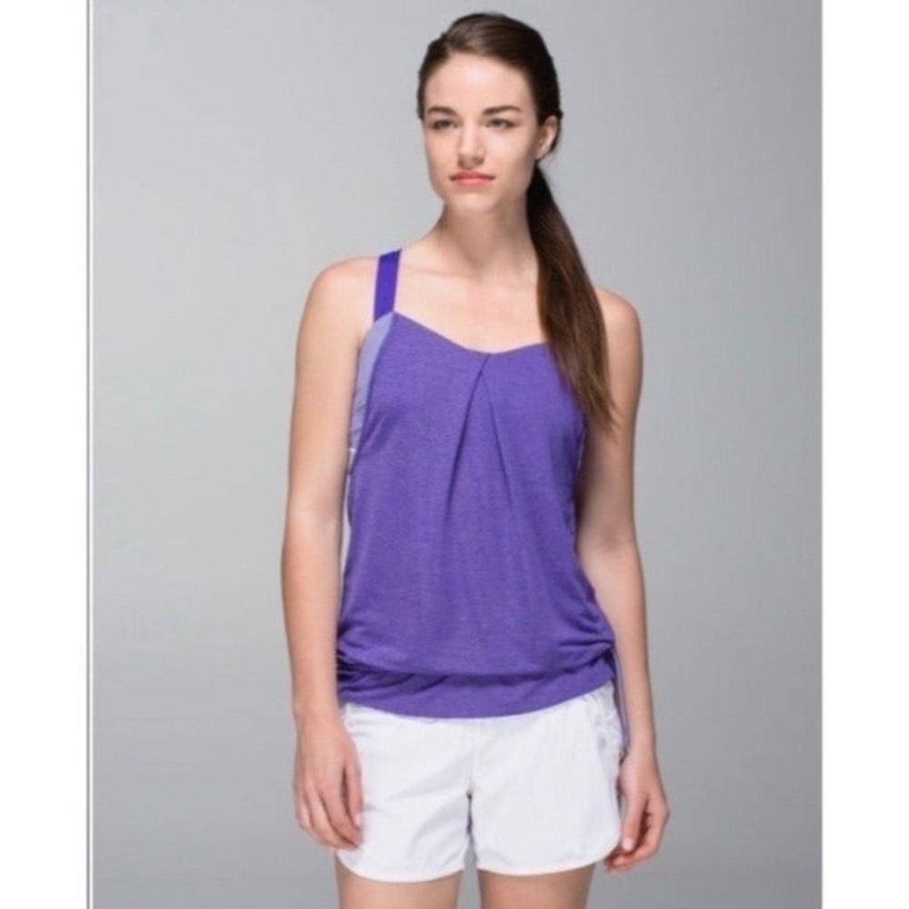 LULULEMON Rest Less Tank Top Athletic Wear Yoga Workout Size 8 Bruised Berry - Picture 11 of 14